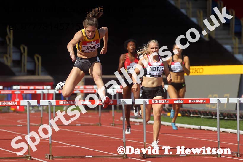 Womens 100 metres hurdles, 2019 Muller British Championships, Alexander Stadium, Birmingham. Photo: David T. Hewitson/Sports for All Pics